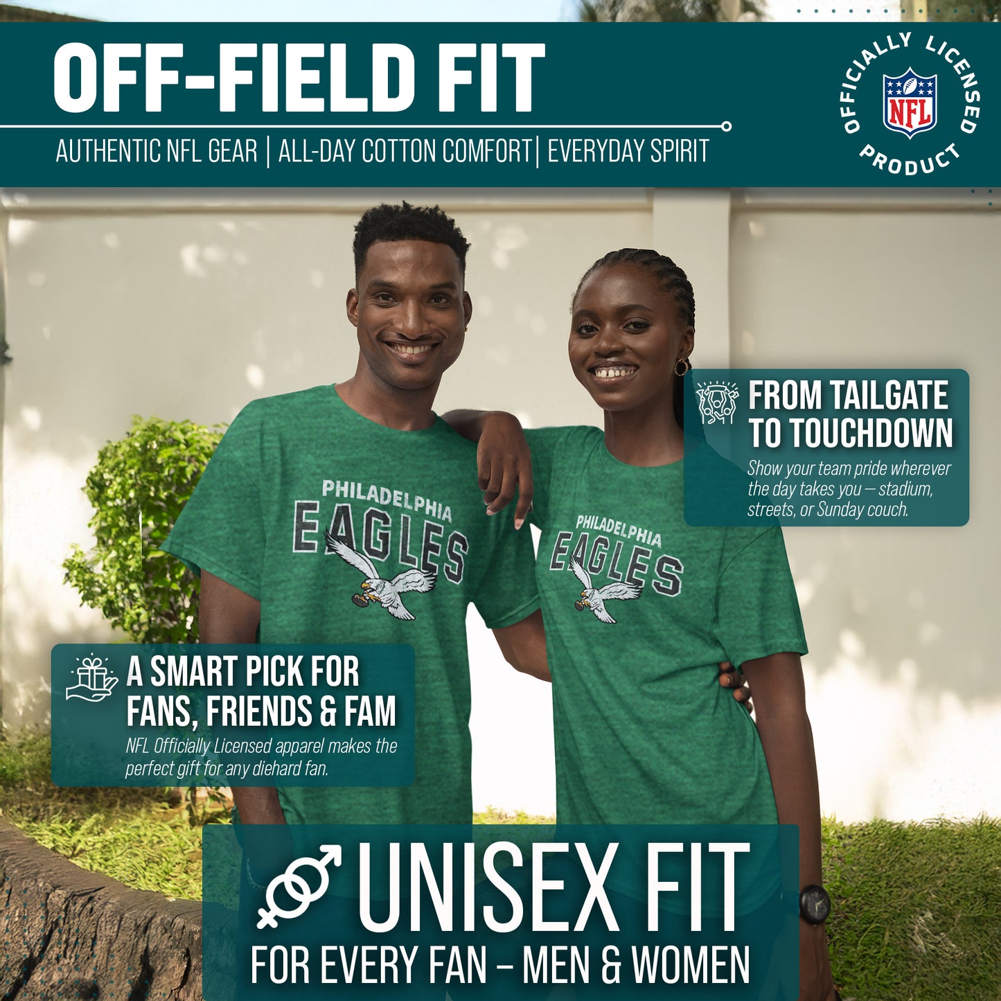 Philadelphia Eagles NFL Starting Fresh Tee - Kelly Green