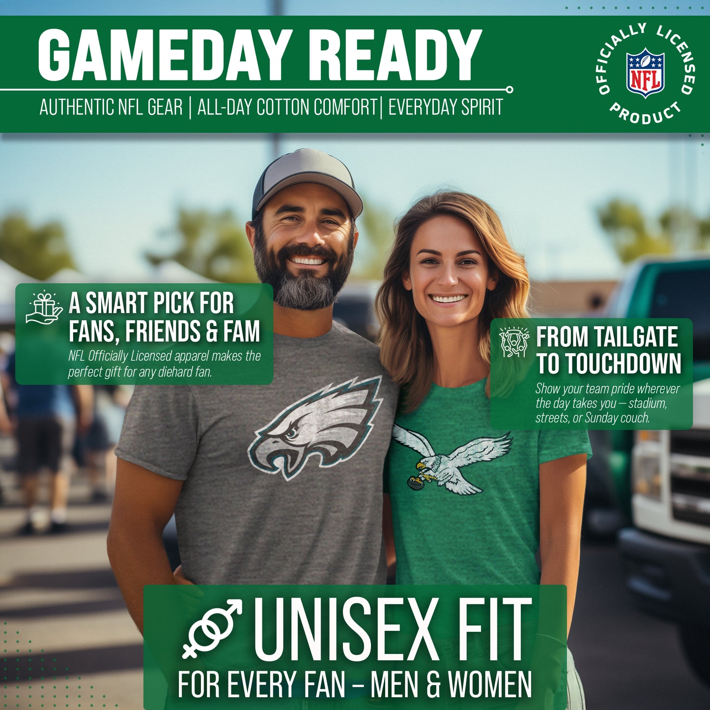 Philadelphia Eagles NFL Modern Throwback T-shirt - Green