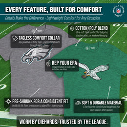 Philadelphia Eagles NFL Modern Throwback T-shirt - Gray