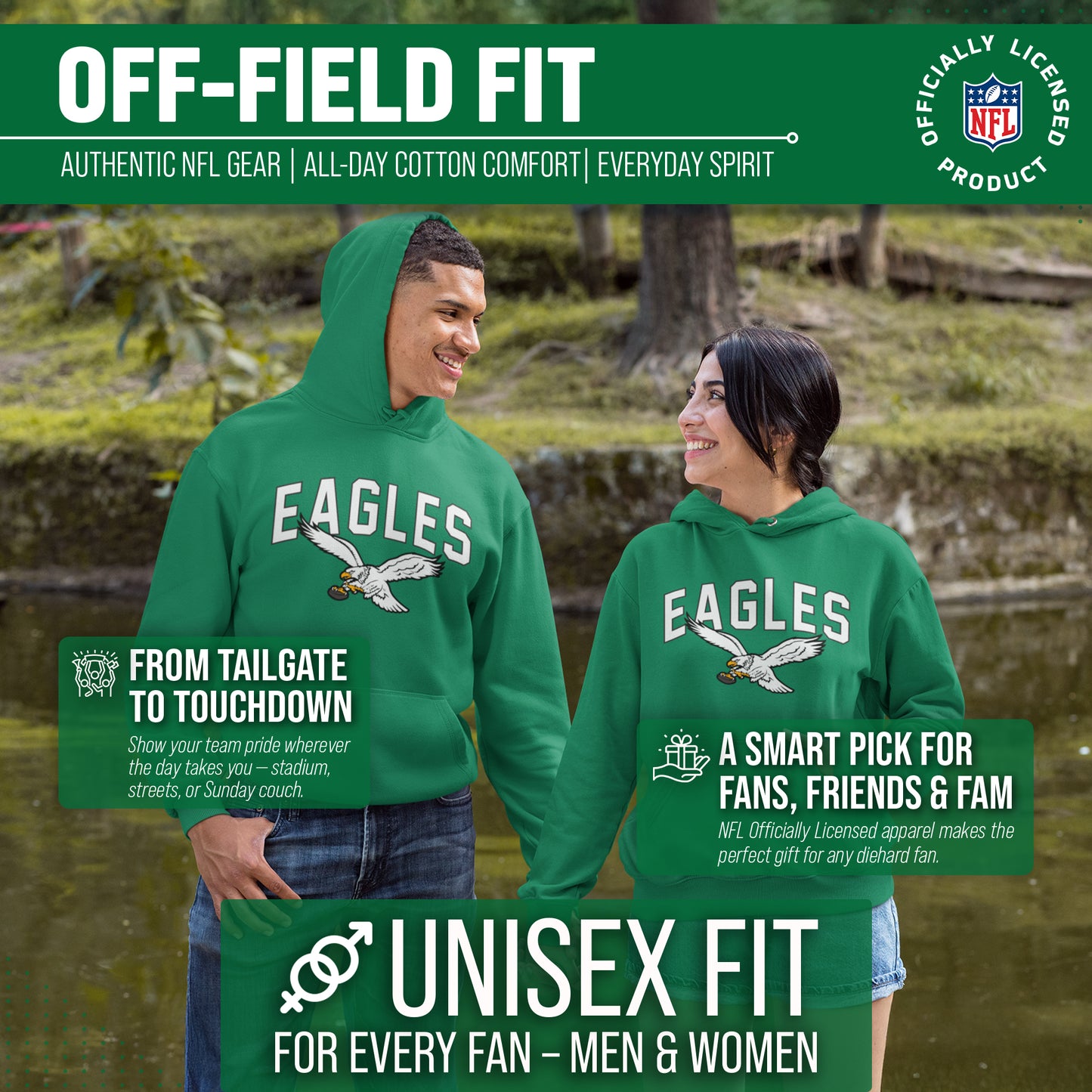 Philadelphia Eagles NFL Home Team Hoodie - Kelly Green