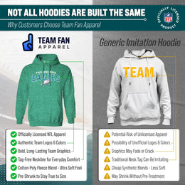 Philadelphia Eagles NFL Adult Unisex Starting Fresh Ultra Soft Fleece Hooded Sweatshirt - Kelly Green