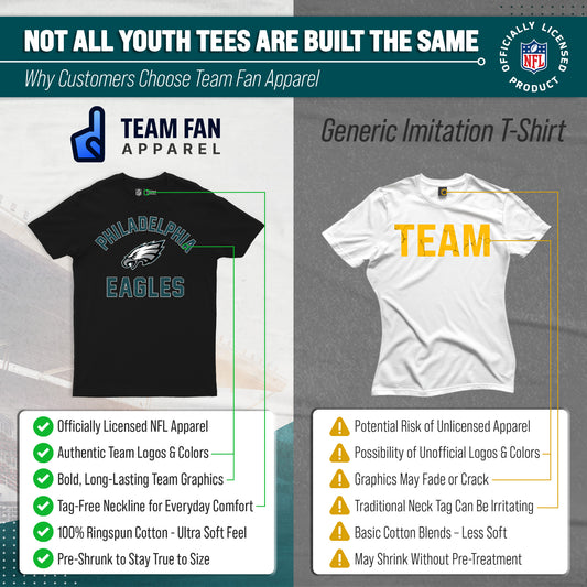 Philadelphia Eagles NFL Youth Gameday Football T-Shirt - Black