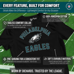Philadelphia Eagles NFL Youth Gameday Football T-Shirt - Black