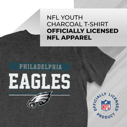 Philadelphia Eagles NFL Youth Short Sleeve Charcoal T Shirt - Charcoal