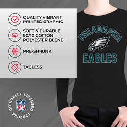 Philadelphia Eagles NFL Gameday Youth Football Long Sleeve Shirt - Black