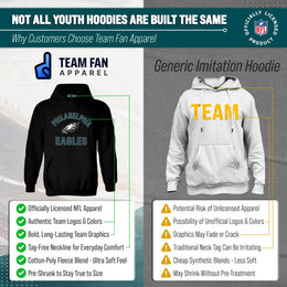Philadelphia Eagles NFL Youth Gameday Hooded Sweatshirt - Black