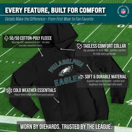 Philadelphia Eagles NFL Youth Gameday Hooded Sweatshirt - Black