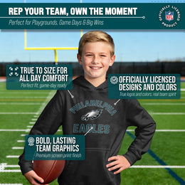Philadelphia Eagles NFL Youth Gameday Hooded Sweatshirt - Black