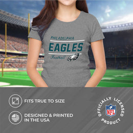 Philadelphia Eagles NFL Womens Plus Size Relaxed Fit T-Shirt - Gray