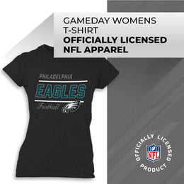 Philadelphia Eagles NFL Womens Plus Size Relaxed Fit T-Shirt - Black