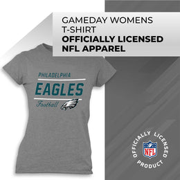 Philadelphia Eagles NFL Womens Plus Size Relaxed Fit T-Shirt - Gray