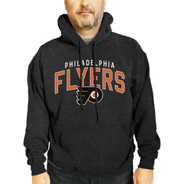 Philadelphia Flyers NHL Adult Unisex Powerplay Hooded Sweatshirt - Black Heather
