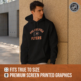 Philadelphia Flyers Adult NHL Primary Logo Hooded Sweatshirt - Black
