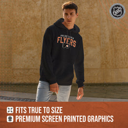 Philadelphia Flyers NHL Adult Unisex Powerplay Hooded Sweatshirt - Black Heather