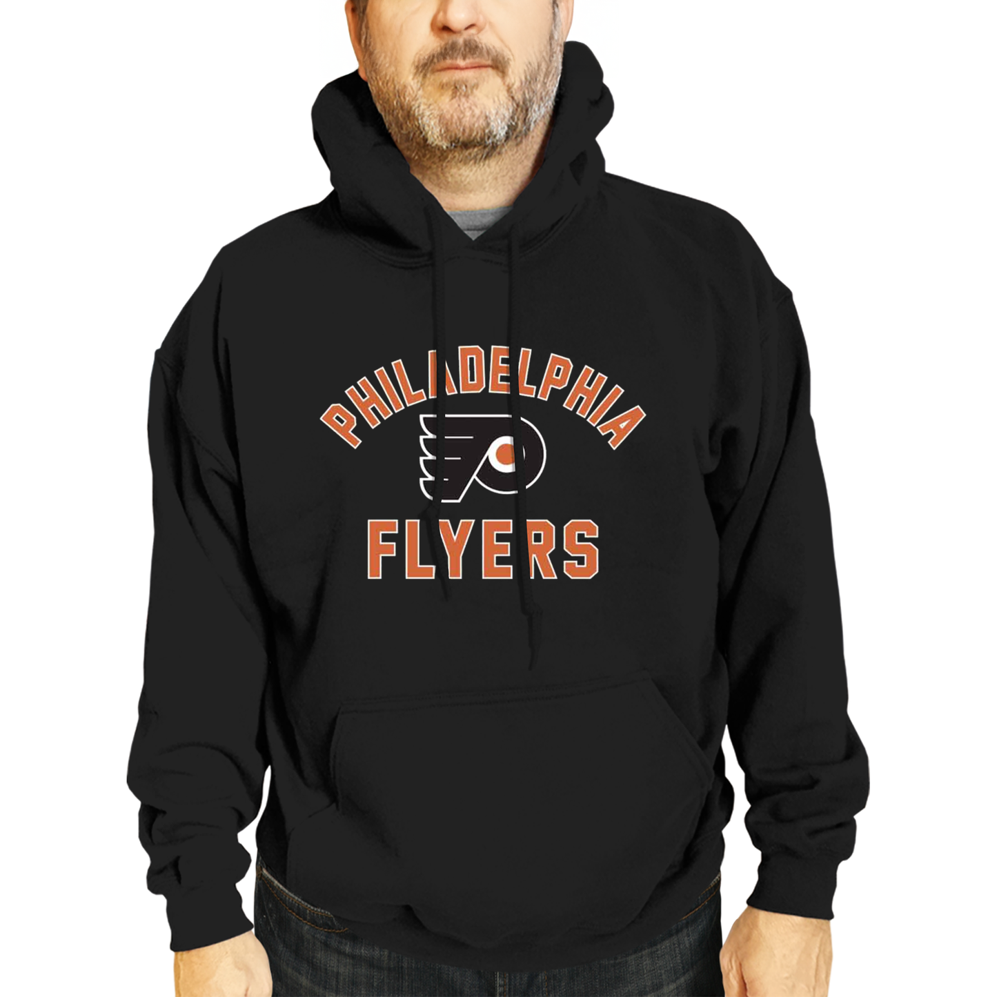 Philadelphia Flyers Adult NHL Primary Logo Hooded Sweatshirt - Black
