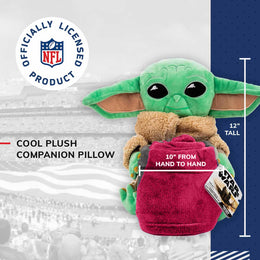 San Francisco 49ers  NFL x Star Wars Pillow & Blanket Set 40" x 50" featuring The Child - Cardinal