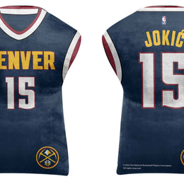 Denver Nuggets NBA Travel Nikola Jokic Jersey Cloud Pillow Bedding Accessories - Navy