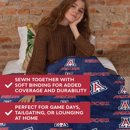 Arizona Wildcats NCAA Double Sided Blanket - Navy