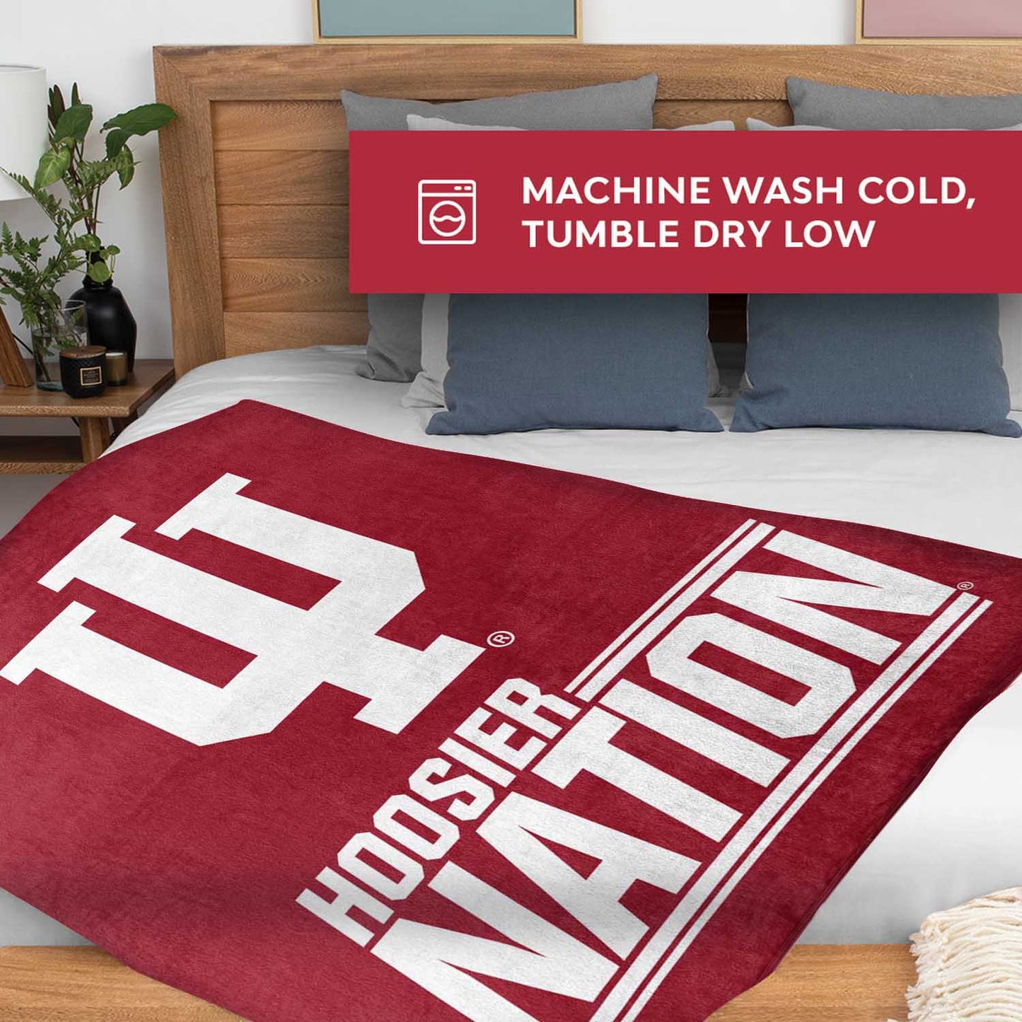 Indiana Hoosiers NCAA Double Sided Blanket - Cardinal