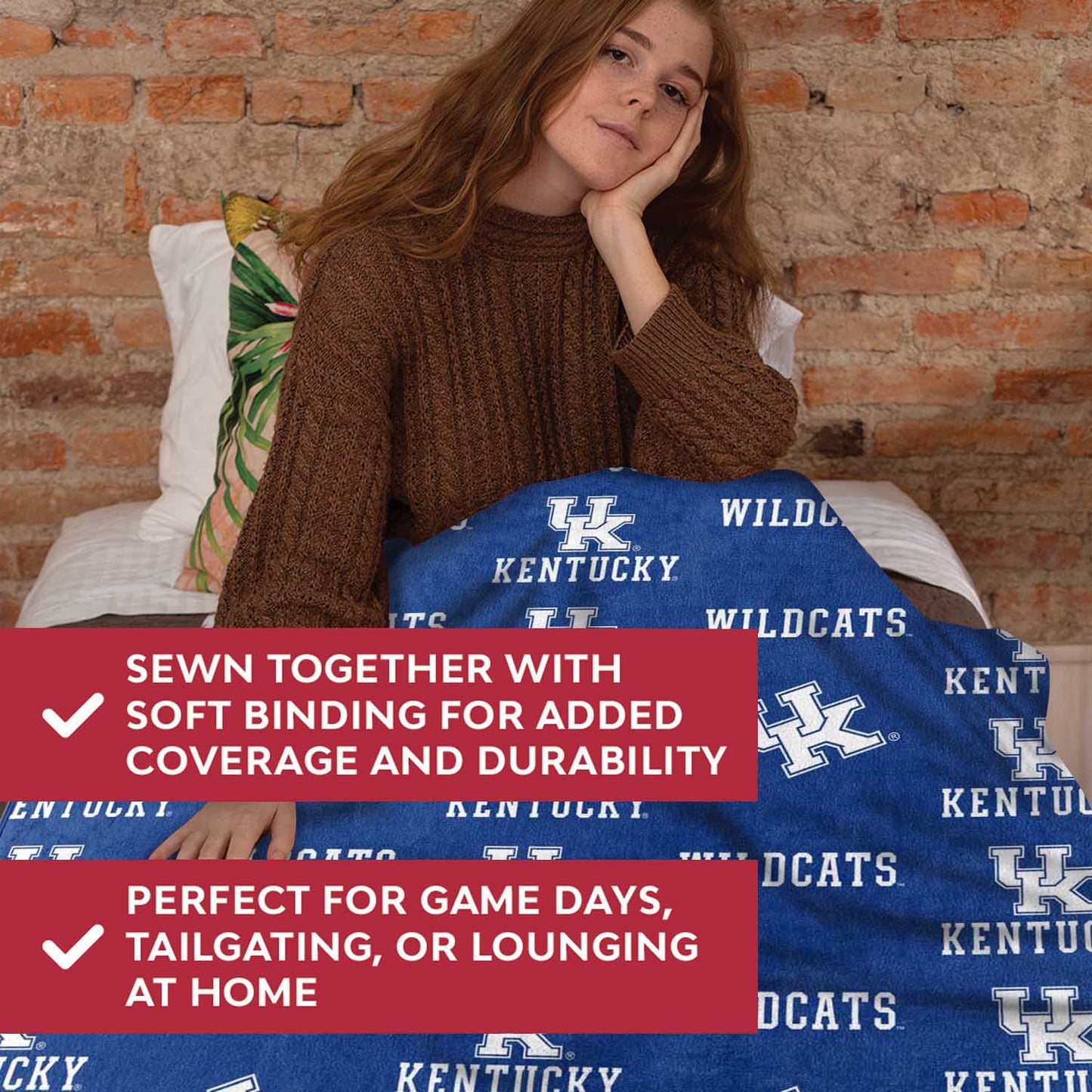Kentucky Wildcats NCAA Double Sided Blanket - Blue