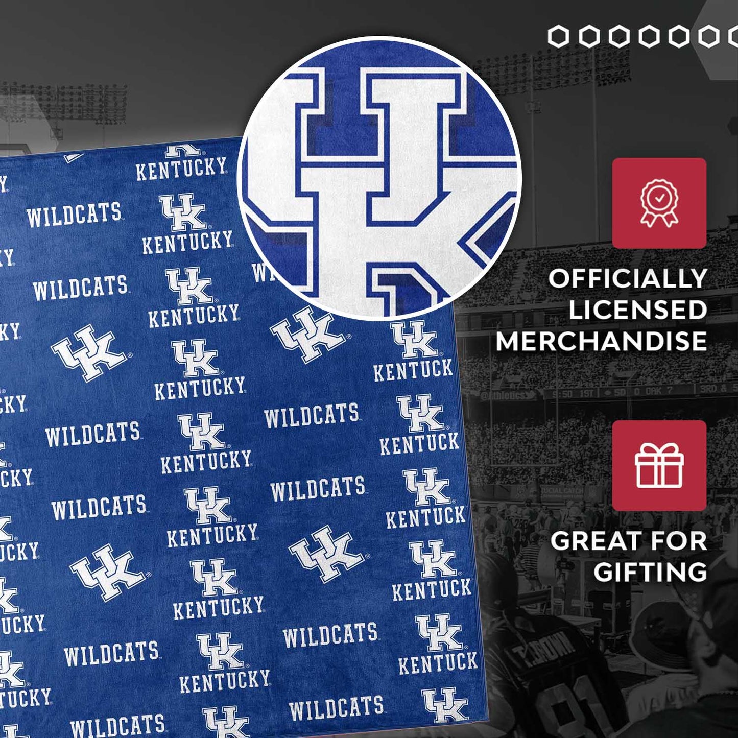 Kentucky Wildcats NCAA Double Sided Blanket - Blue