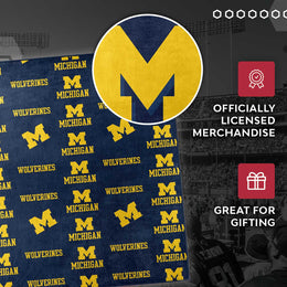 Michigan Wolverines NCAA Double Sided Blanket - Navy