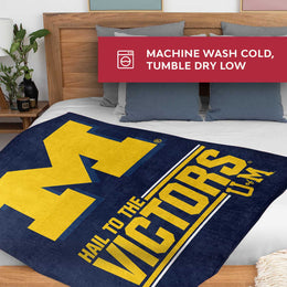 Michigan Wolverines NCAA Double Sided Blanket - Navy
