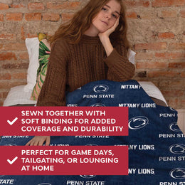 Penn State Nittany Lions NCAA Double Sided Blanket - Navy