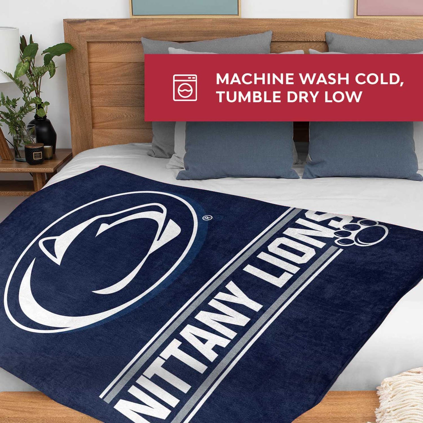 Penn State Nittany Lions NCAA Double Sided Blanket - Navy
