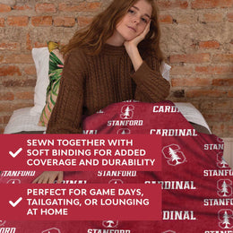 Stanford Cardinal NCAA Double Sided Blanket - Cardinal