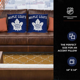 Toronto Maple Leafs NHL Decorative Pillows- Enhance Your Space with Woven Throw Pillows - Blue