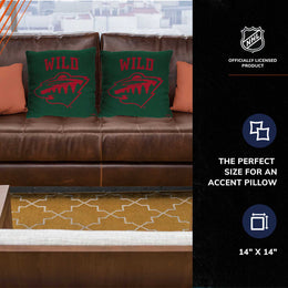 Minnesota Wild NHL Decorative Pillows- Enhance Your Space with Woven Throw Pillows - Green