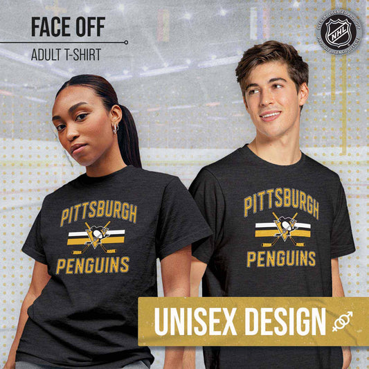 Pittsburgh Penguins NHL Adult Faceoff Tag-Less T-Shirt - Black