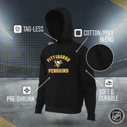 Pittsburgh Penguins Adult NHL Gameday Hooded Sweatshirt - Black