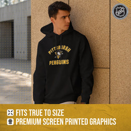 Pittsburgh Penguins Adult NHL Gameday Hooded Sweatshirt - Black