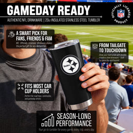 Pittsburgh Steelers NFL 20oz Gameday Stainless Steel Tumbler - Black