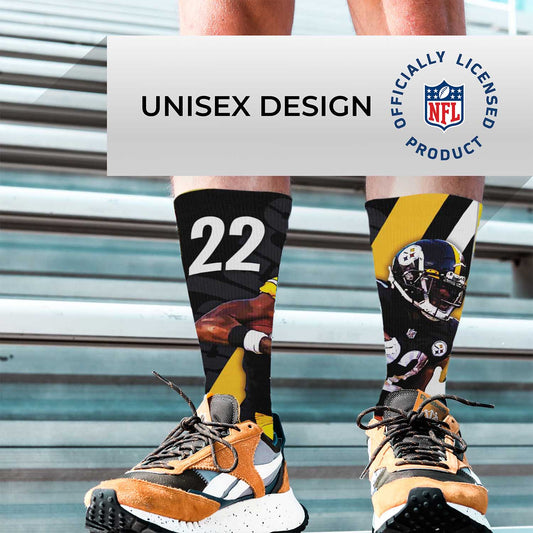 Pittsburgh Steelers NFL Adult Player Stripe Sock - Black #22