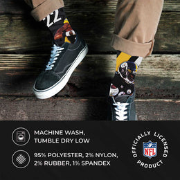 Pittsburgh Steelers NFL Adult Player Stripe Sock - Black #22