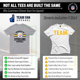 Pittsburgh Steelers NFL Adult Property Of T-Shirt - Sport Gray