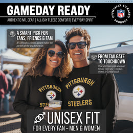 Pittsburgh Steelers NFL Adult Gameday Football Crewneck Sweatshirt - Black