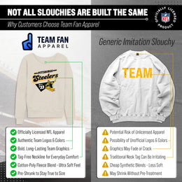 Pittsburgh Steelers NFL Womens Vintage Charm Slouchy Crewneck - Birch