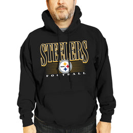 Pittsburgh Steelers NFL Adult Unisex Overtime Blueprint Soft Fleece Hooded Sweatshirt - Black