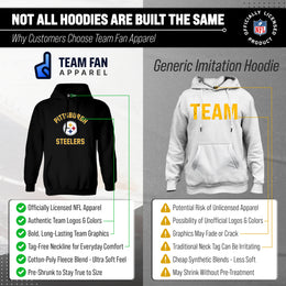 Pittsburgh Steelers NFL Adult Gameday Hooded Sweatshirt - Black