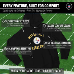 Pittsburgh Steelers NFL Adult Gameday Hooded Sweatshirt - Black