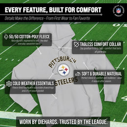 Pittsburgh Steelers NFL Adult Gameday Hooded Sweatshirt - Sport Gray