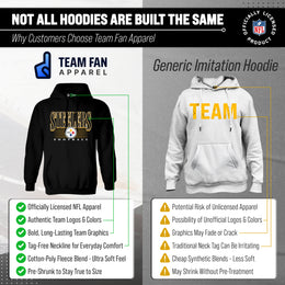 Pittsburgh Steelers NFL Adult Unisex Overtime Blueprint Soft Fleece Hooded Sweatshirt - Black