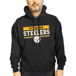 Pittsburgh Steelers NFL Adult Gameday Charcoal Hooded Sweatshirt - Charcoal