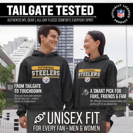 Pittsburgh Steelers NFL Adult Gameday Charcoal Hooded Sweatshirt - Charcoal