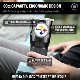 Pittsburgh Steelers NFL 30oz Gameday Stainless Steel Tumbler - Black