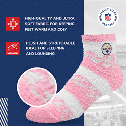 Pittsburgh Steelers NFL Cozy Soft Slipper Socks - Pink